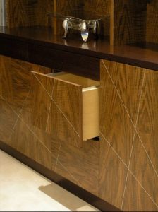 Walnut Cabinet - detail of drawers