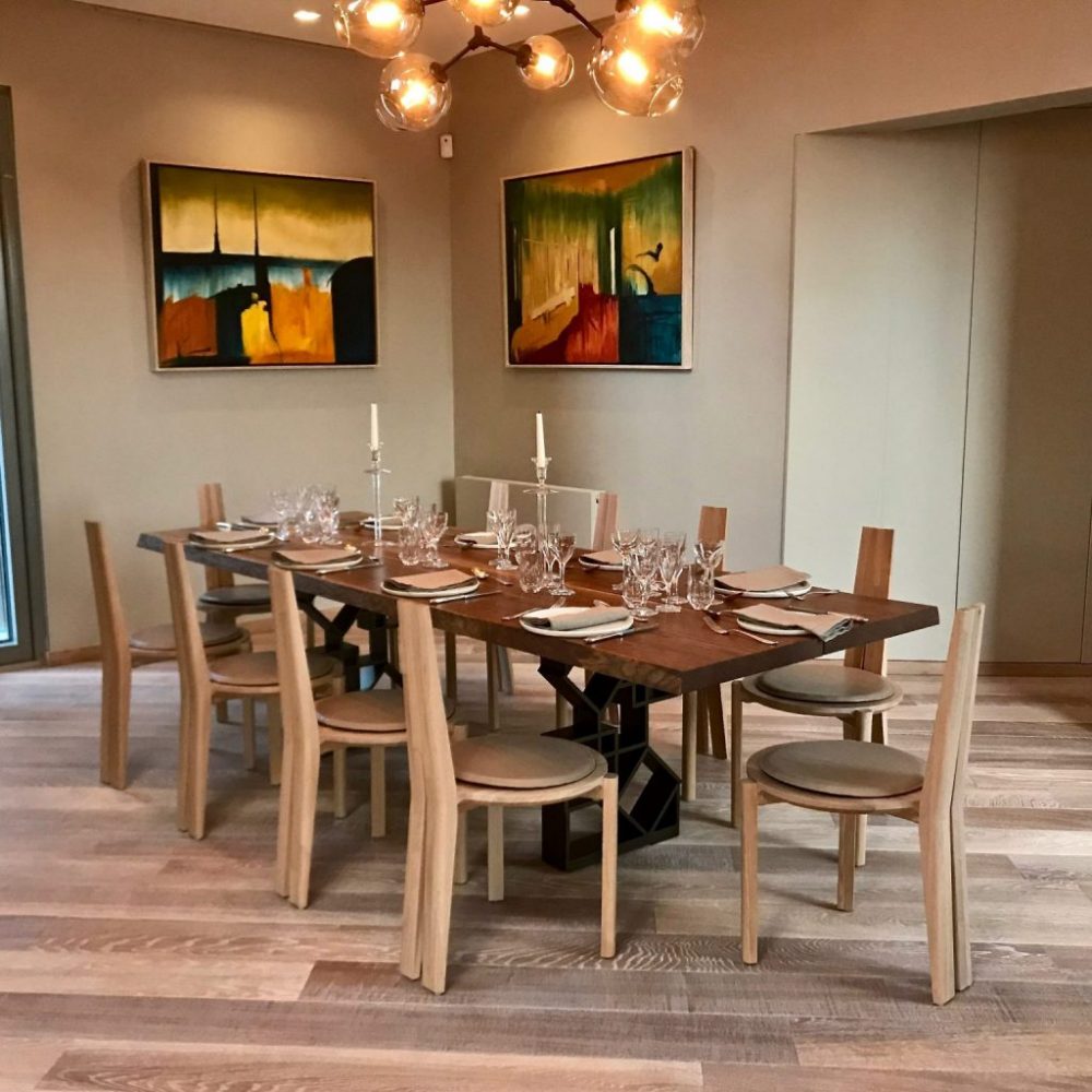 Solid Oak Dining Table designed and handmade by Klimmek Furniture 